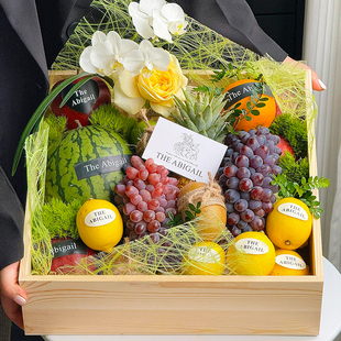 木质鲜花水果礼盒高档实木七夕情人节DIY生日伴手礼节日礼品空盒