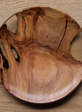 （已上新）虫洞树脂拼接盘 麦李木 【木爻Craft】