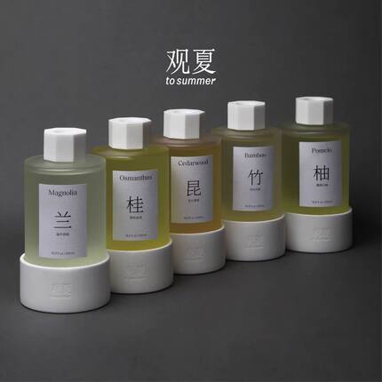 观夏tosummer霜降白柚颐和金桂书院莲池昆仑煮雪陶瓷香插香薰礼盒