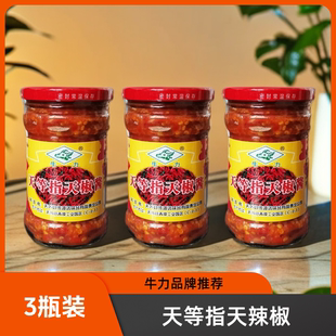 牛力 正宗天等指天椒酱250g 广西天等特产辣椒酱蒜蓉味下饭酱