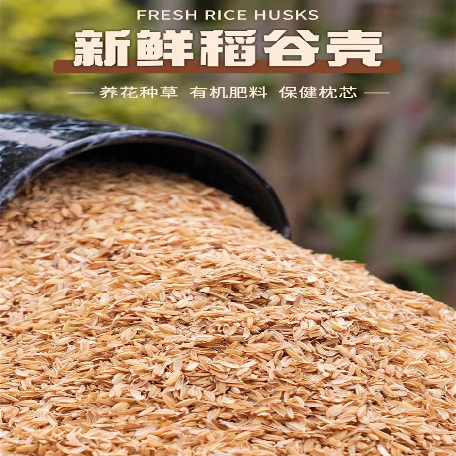 新鲜稻壳养花种草有机肥料盆栽拌土原料宠物垫材饲料当年产无杂质