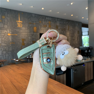 专用宝马X3钥匙套2021款女X1X5X6网红刀锋高档5系6系gt汽车壳包扣