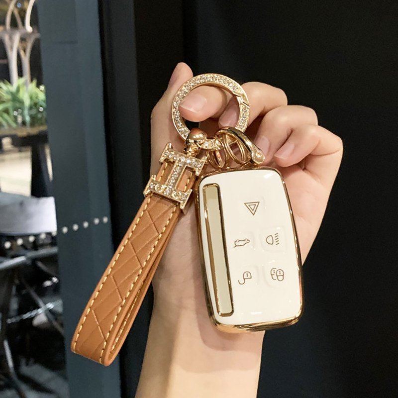 路虎钥匙套新揽胜运动版极光发现5神行4星脉捷豹XFL车钥匙扣包壳