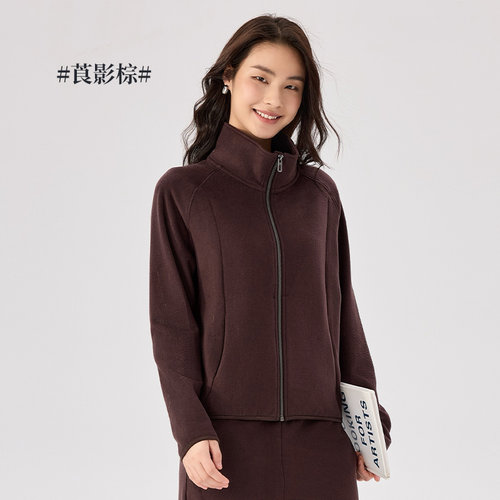 秋冬高领软糯上衣DJU8316女士上衣外套热肤绒热特姆保暖