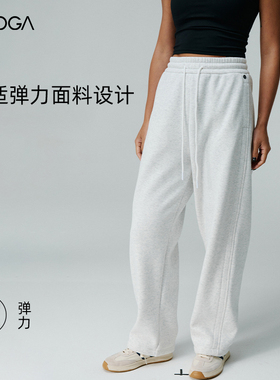 FLYOGA飞蓝秋冬宽松休闲加绒保暖运动卫裤31925