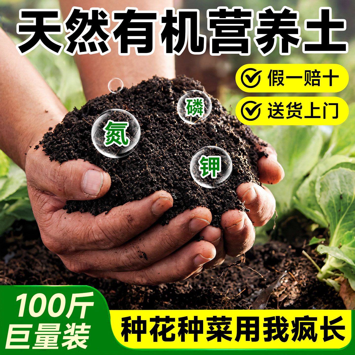 【假一赔十】通用型营养土100斤