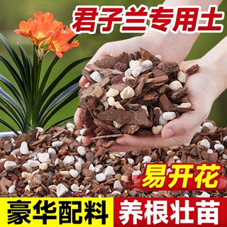 君子兰专用土营养土高端兰花土植料种兰花蝴蝶兰草松树皮肥料种植