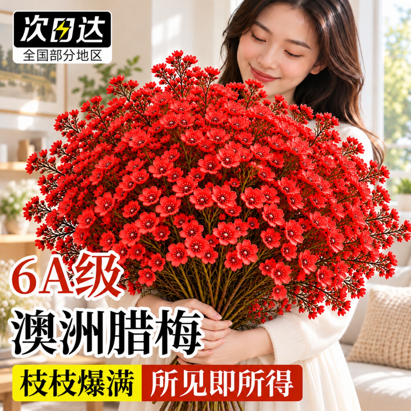 澳洲腊梅鲜切花鲜花云南基地直发家用插花室内好养花期超长年宵花