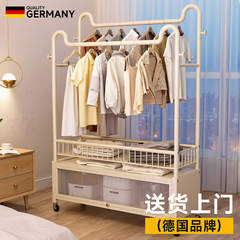 德国品牌卧室落地挂衣架室内衣柜衣帽架收纳轻奢斗柜一体挂衣架子