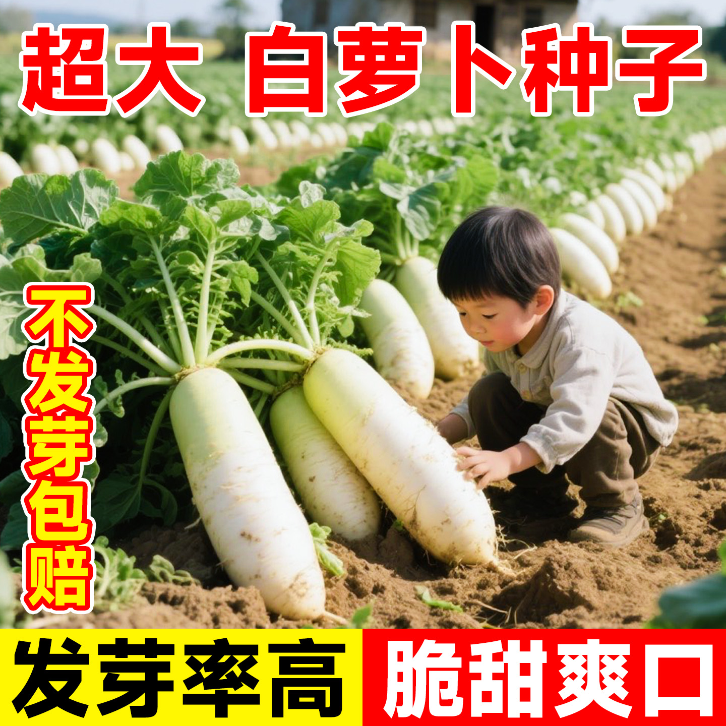 白萝卜种籽皮薄肉脆个头大九斤王