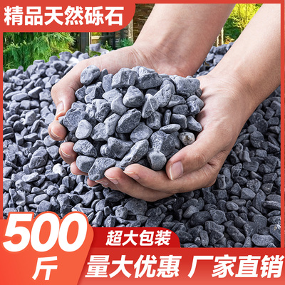 天然黑色砾石庭院溪流石鹅卵石小烁石头子颗粒碎石花园挡土石