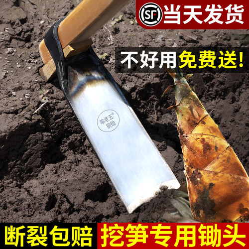 挖笋专用锄头挖冬笋神器工具竹笋锻打老式特厚锰钢家用砍甘蔗锄头