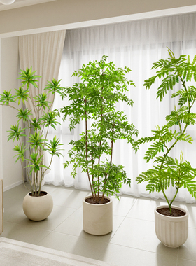 仿真绿植高端轻奢装饰摆件室内大型仿生假植物造景客厅沙发旁盆栽