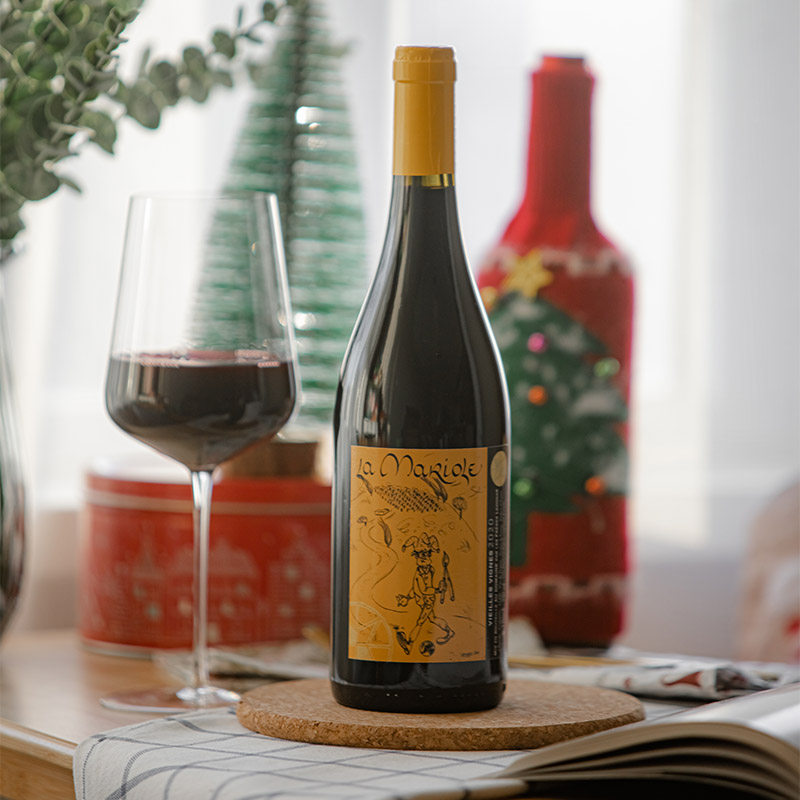 自然酒 充沛果香花香迷人优雅 la mariole玛瑞法国进口干红葡萄酒