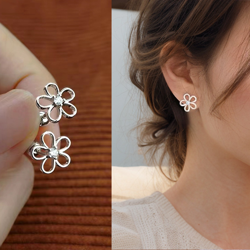 925纯银耳钉女山茶花耳环螺丝拧扣2025爆款高级感耳饰耳骨钉,饰品/流行首饰/时尚饰品新,耳钉,淘宝优惠券,粉丝福利购,淘宝优惠卷