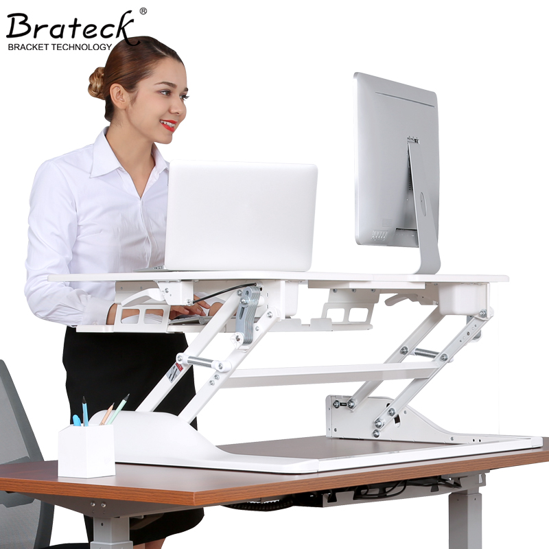 BrateckÕ¾Á¢°ì¹«Éý½µ¹¤×÷̨ʽ×ÀÉϵçÄÔ×À¿ÉÕÛµþ¿Éµ÷½ÚÔö¸ß¼Ü