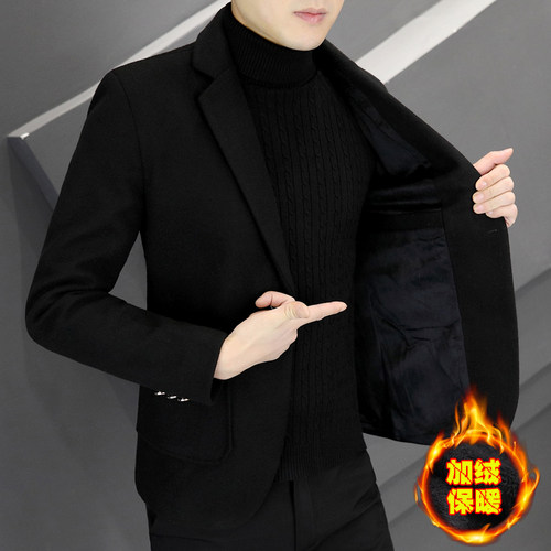 潮牌休闲秋冬西装修身型百搭外套