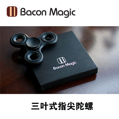 培根魔术 成人减压玩具 EDC 三叶式指尖陀螺  金属轴承