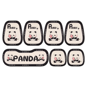 2024新款卡通小熊猫汽车坐垫四季通用女士半包座套车载座垫座椅套