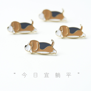 今日宜躺平～睡觉狗狗 包包衣服配饰礼物 可爱卡通原创日系胸针
