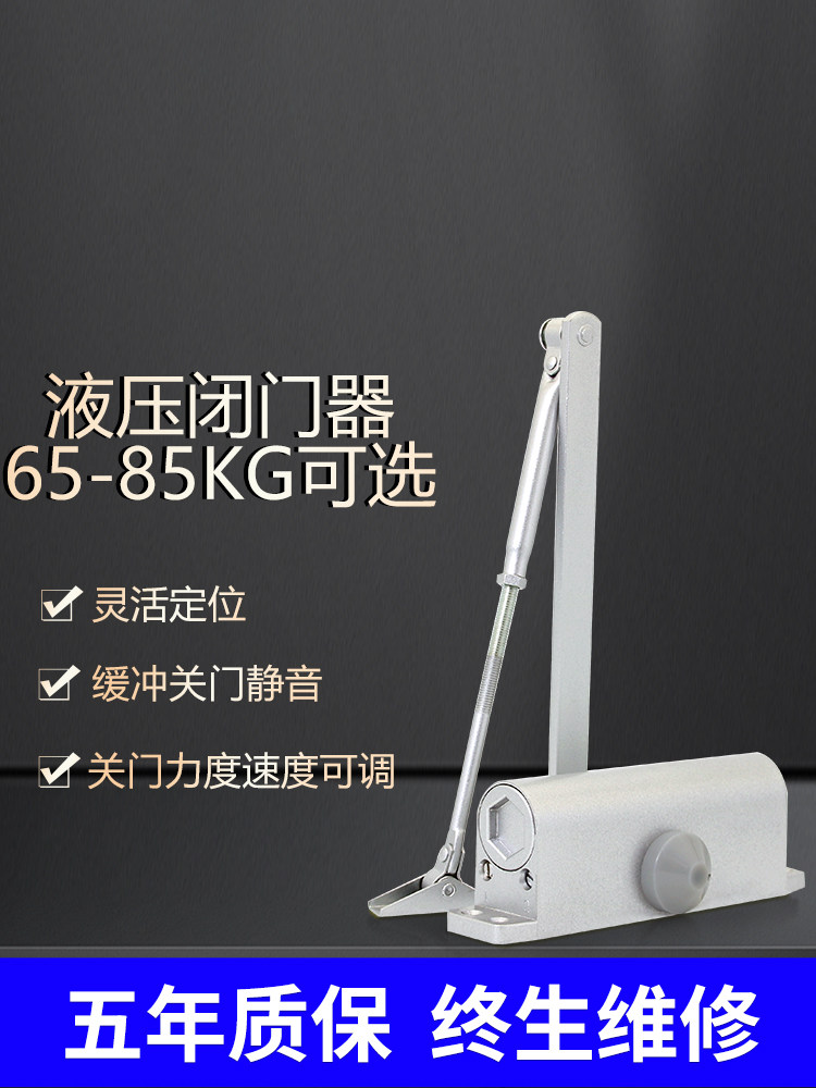 伦邦85KG缓冲液压闭门器自动门弹簧闭合器防盗门木门静音关门器大