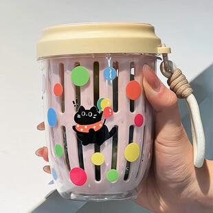 自带叉子水果杯外带便携外出沥水带盖上班族早餐食品级沙拉便当盒