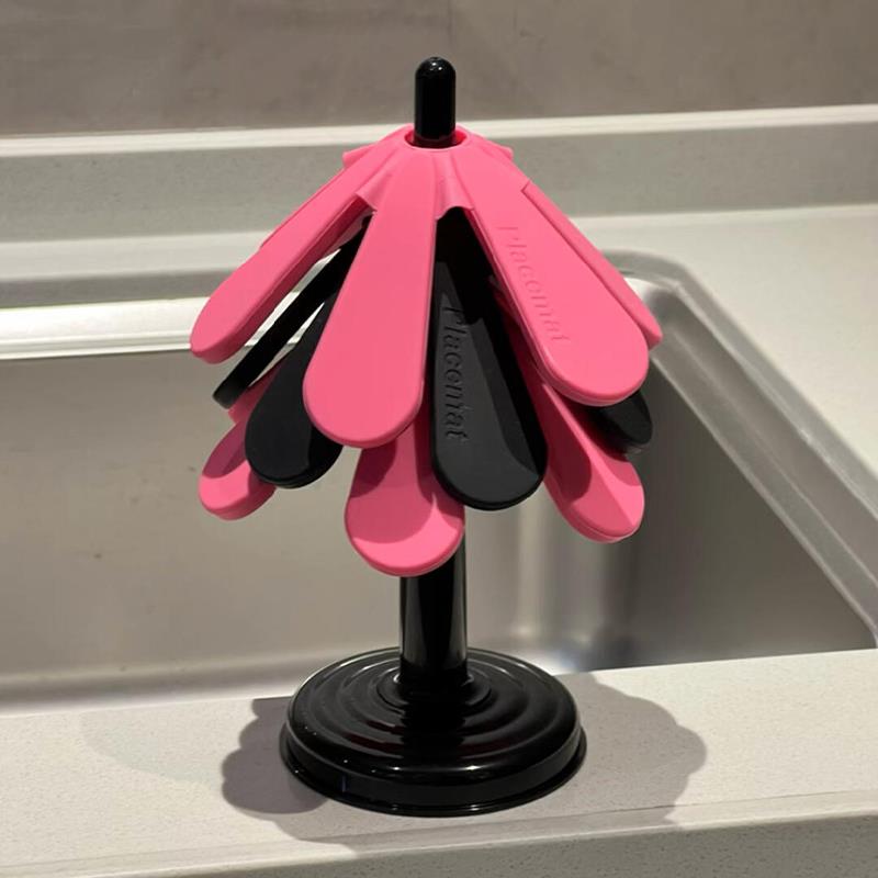 圣诞小树餐垫隔热垫高级感轻奢家用桌垫杯垫加厚硅胶防烫垫创意