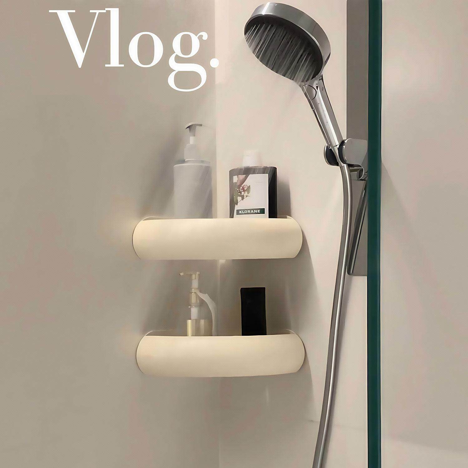 浴室转角置物架免打孔收纳架厨房墙上三角架子放沐浴露洗漱用品