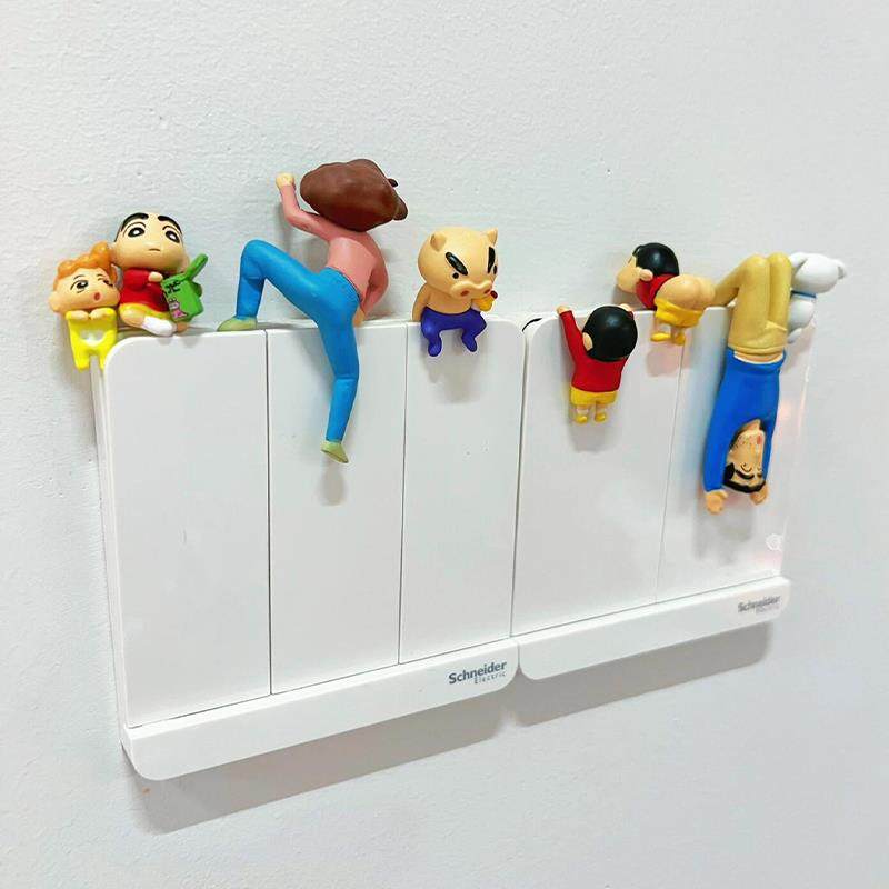 蜡笔小新开关装饰墙贴创意3d立体插座摆件遮丑装饰灯开关装饰贴,家居饰品,开关贴,淘宝优惠券,粉丝福利购,淘宝优惠卷