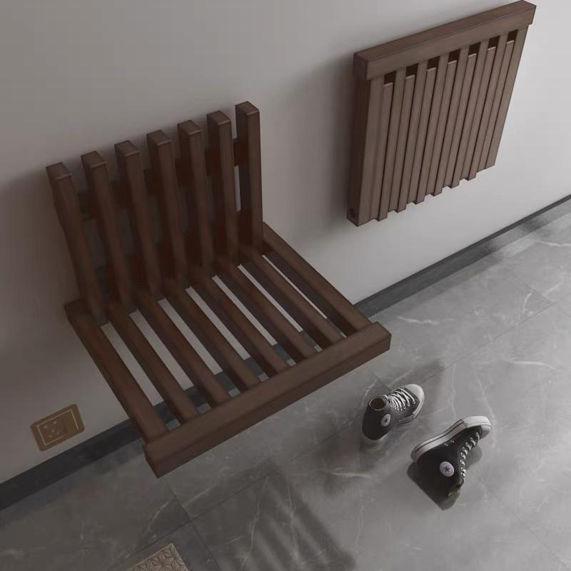 入户门换鞋凳轻奢高级感家用门口实木可折叠矮凳卧室床头置物架子