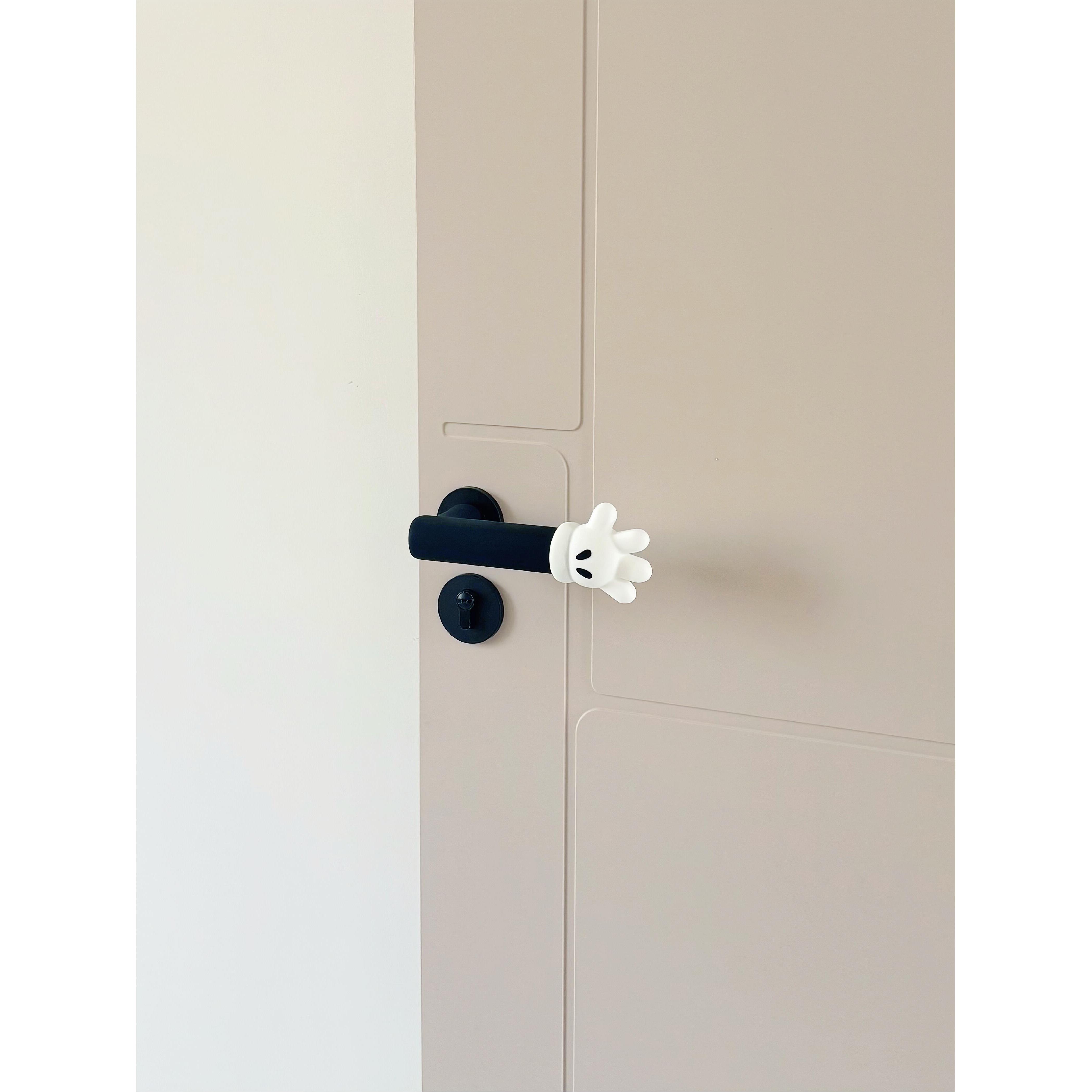 门挡防撞神器门把手保护套装饰可爱门拉手卧室入户门通用硅胶创意