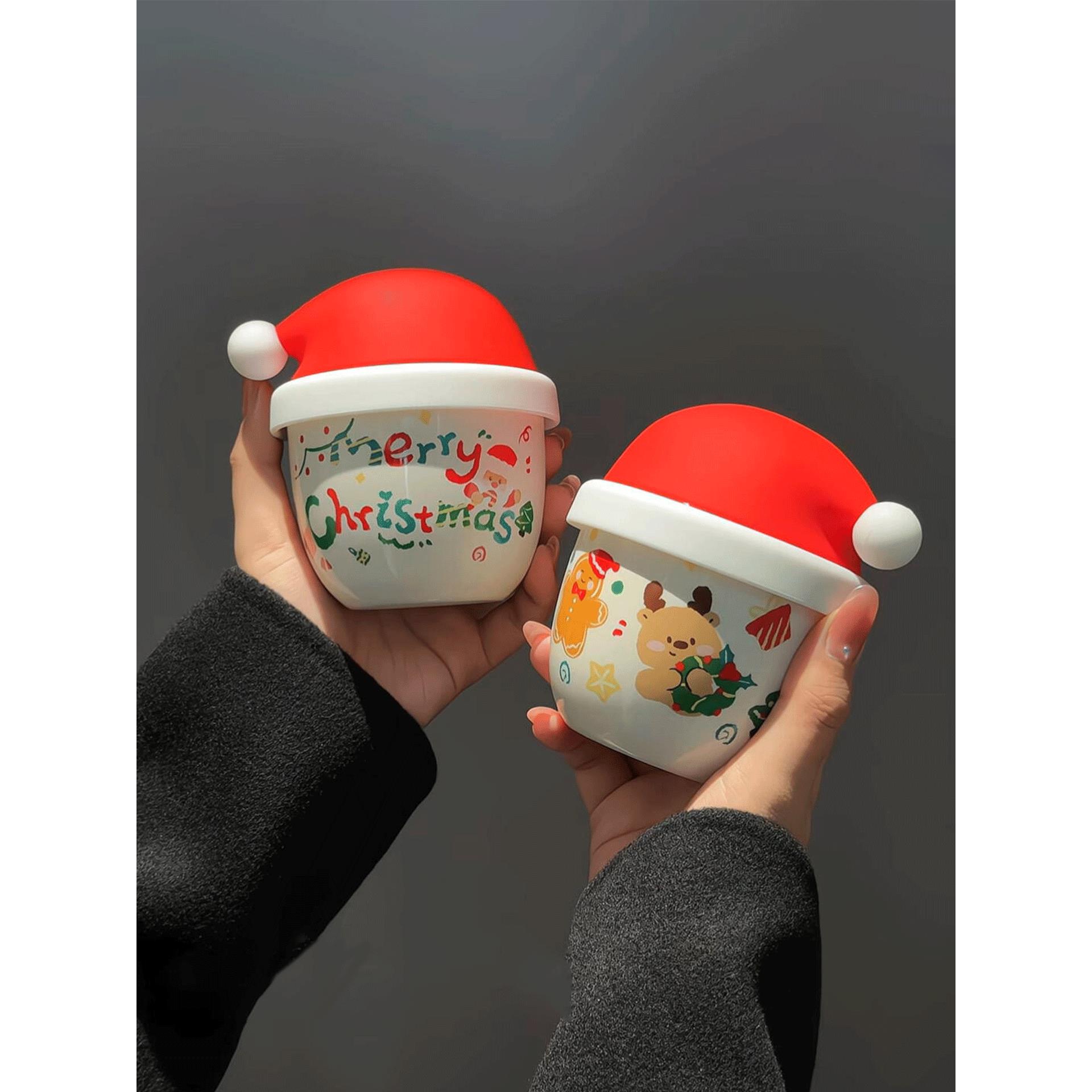 圣诞杯子套装礼盒圣诞节礼物实用型生日礼物送女生陶瓷马克杯带盖
