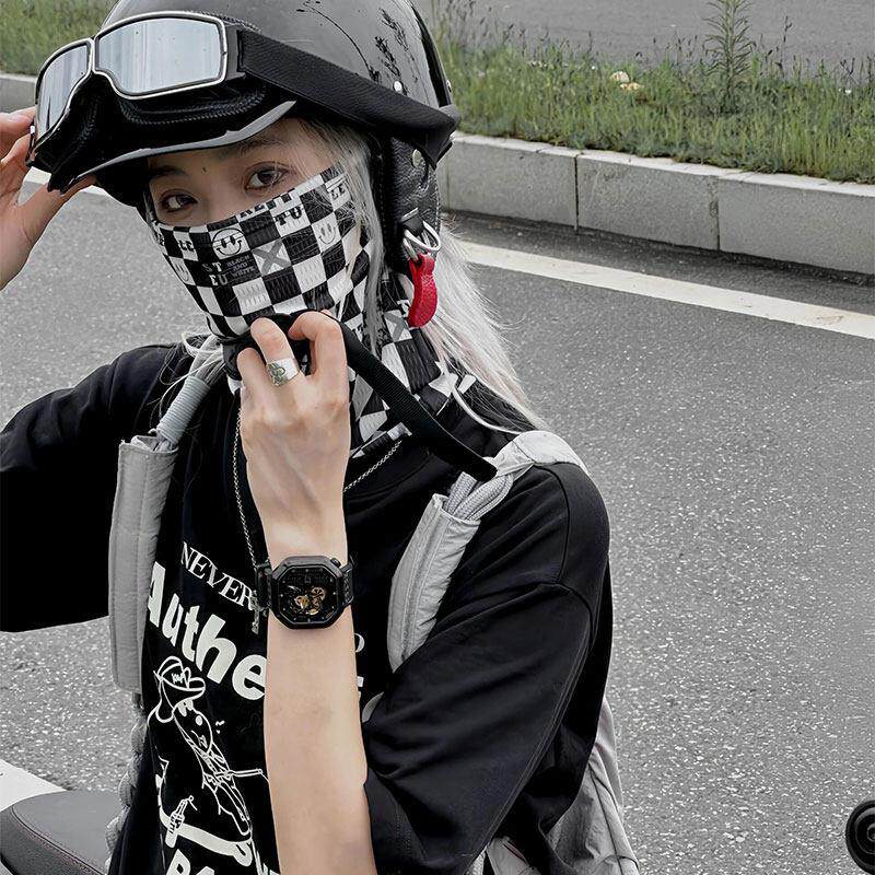 骑行防晒面罩摩托车头盔加长户外魔术头巾女防紫外线护颈脖套薄款