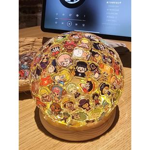海贼王压克力片片小夜灯diy手工材料包床头灯大学生创意生日礼物