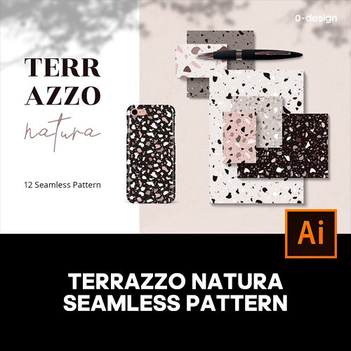 12款天然水磨石大理石纹理无缝拼接印花纹样图案材质贴图设计素材