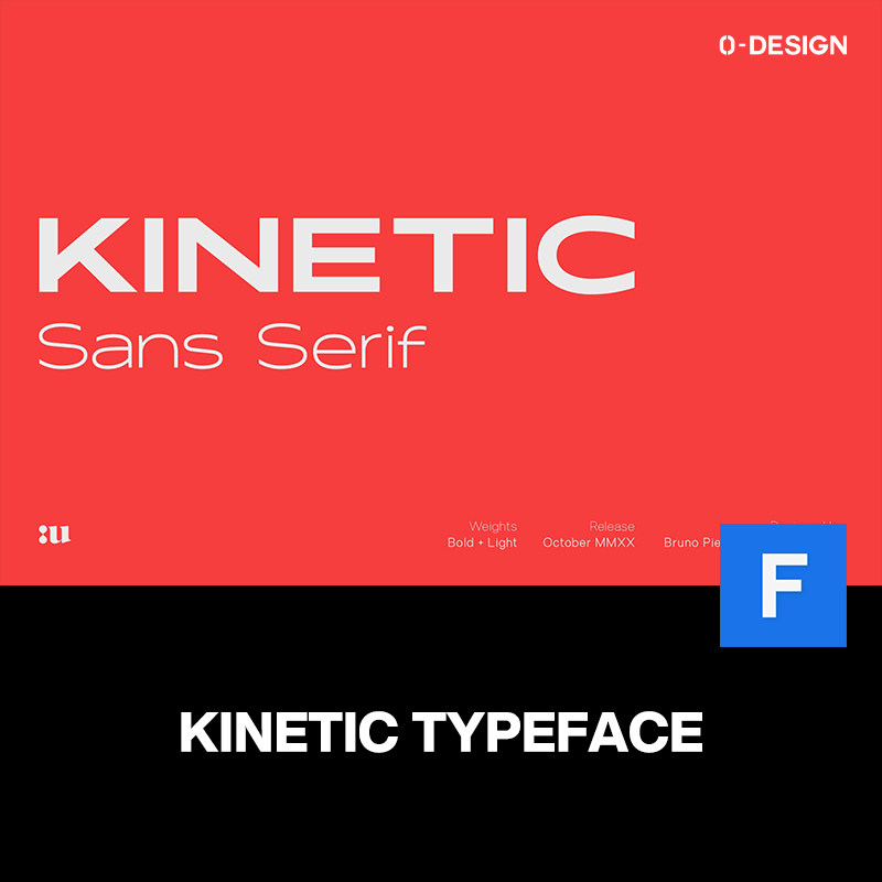 kinetic现代极简logo品牌标识媒体广告海报标题无衬线英文字体
