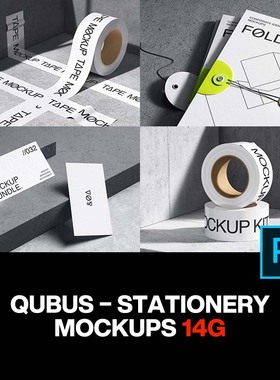 29款名片书籍信封纸杯信纸文具vi应用设计作品贴图ps样机素材模板