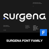 10款 Surgena极简品牌logo标识包装 封面标题无衬线英文字体家族