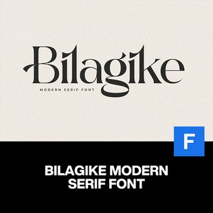 Bilagike现代经典简约时尚品牌logo海报杂志画册请柬标题英文字体