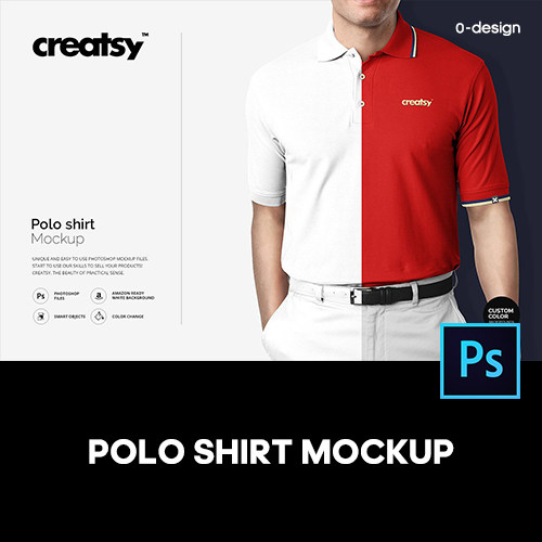 男模特短袖T恤polo衫服装logo印花图案设计贴图ps样机素材模版