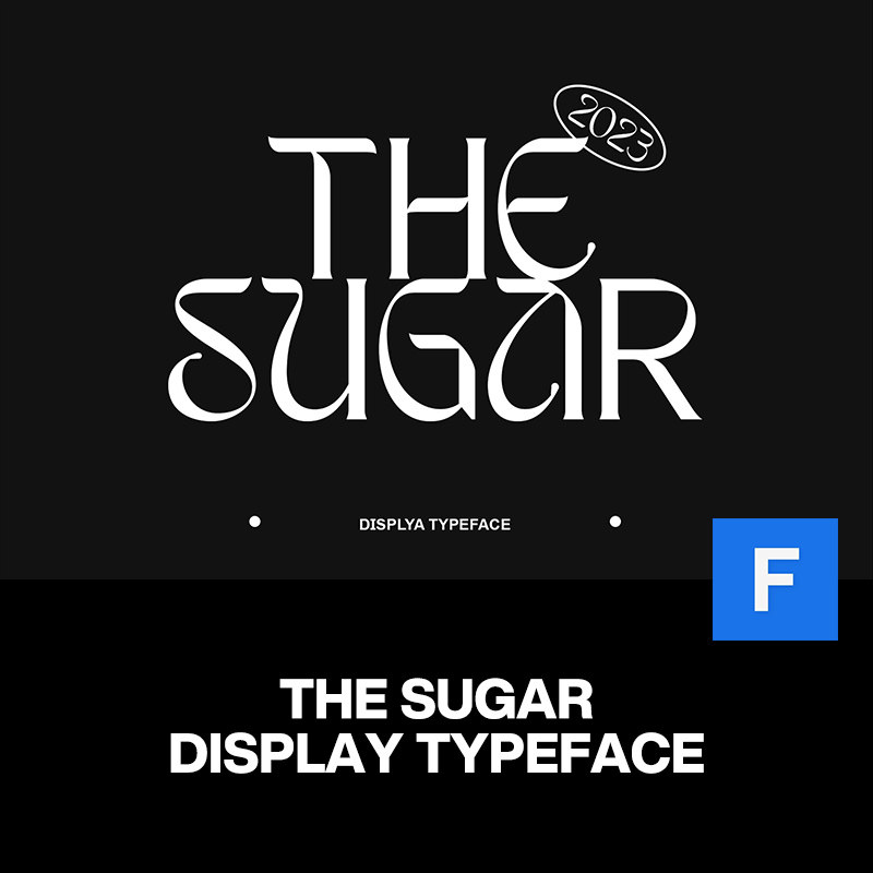 the sugar潮流复古酸性逆反差潮牌标识广告海报标题装饰英文字体