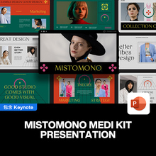 30页通用时尚撞色设计师作品集简历品牌手册介绍提案ppt演示模板