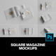 25款 正方形杂志画册手册封面内页设计作品贴图ps样机素材展示效果