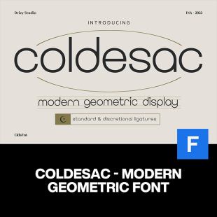 Coldesac现代简约经典时尚品牌logo海报杂志封面排版标题英文字体