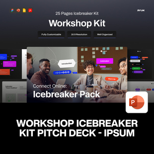 25页企业公司介绍提案内部培训共创团建破冰开场头脑风暴ppt模板