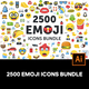 2500款 Emoji趣味卡通表情包符号icon图标ai设计素材源文件合集