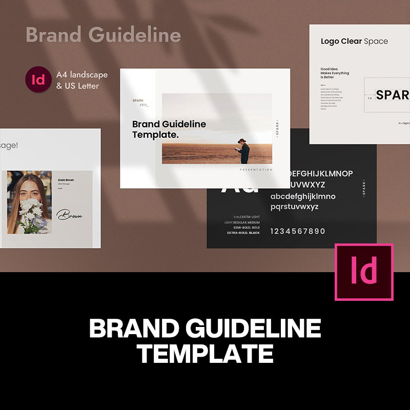 34页a4极简小众轻奢时装品牌vi指导手册排版设计id版式素材模版