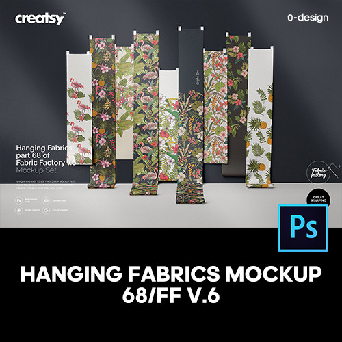 家纺织物布料面料小样印花图案设计贴图ps样机素材展示效果模板