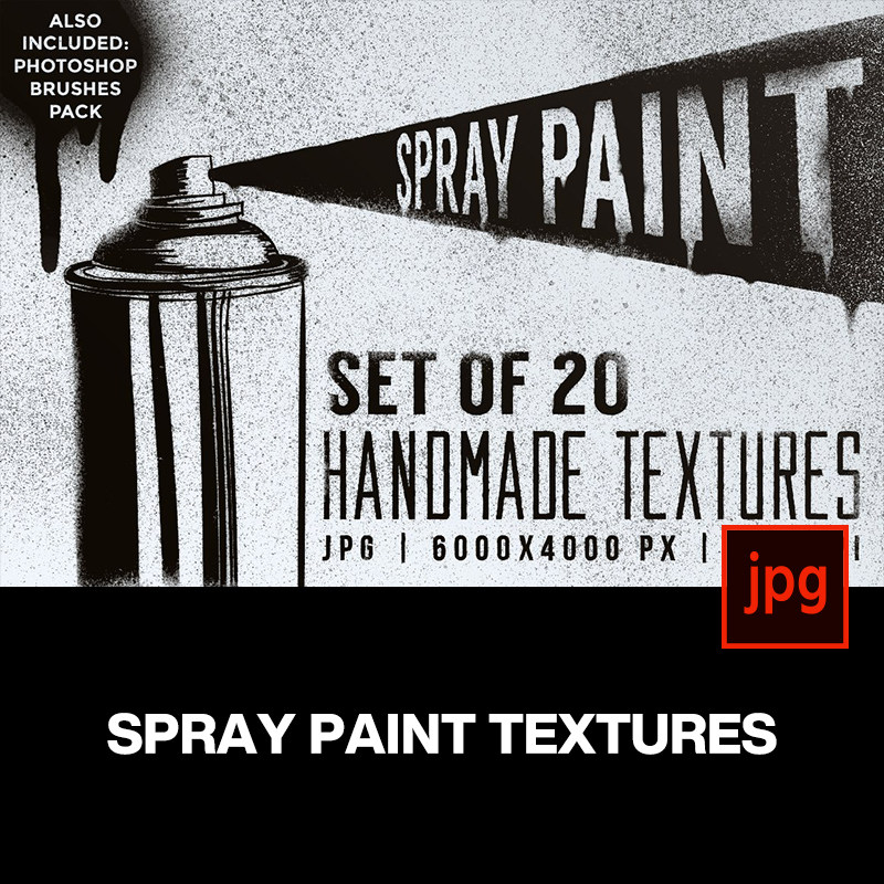 20款复古做旧垃圾摇滚嘻哈涂鸦喷漆颗粒肌理笔刷背景底纹图片素材