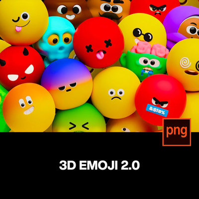 220款Emoji全套3D卡通可爱时尚趣味表情包插图png免抠图片素材